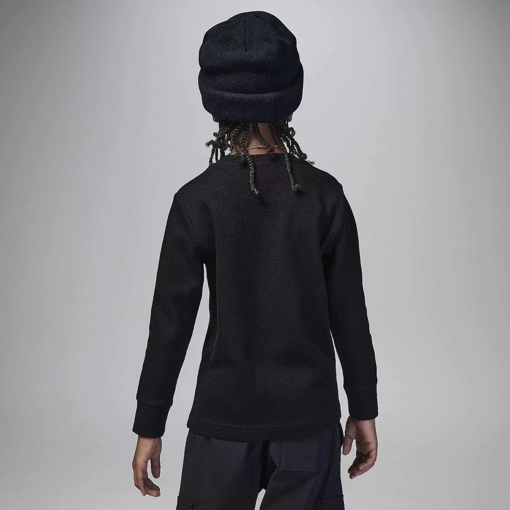 Cyber Monday Clothing-Nike Cyber Monday Clothing Jordan Mj Essentials Waffle Knit Long Sleeve Tee