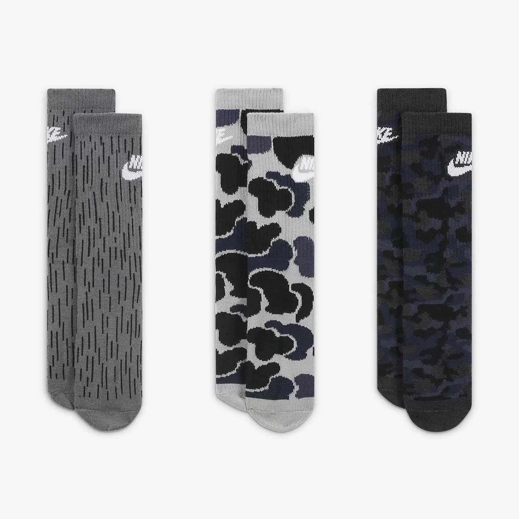 Nike Camo Dri-Fit Crew Socks (3 Pairs)