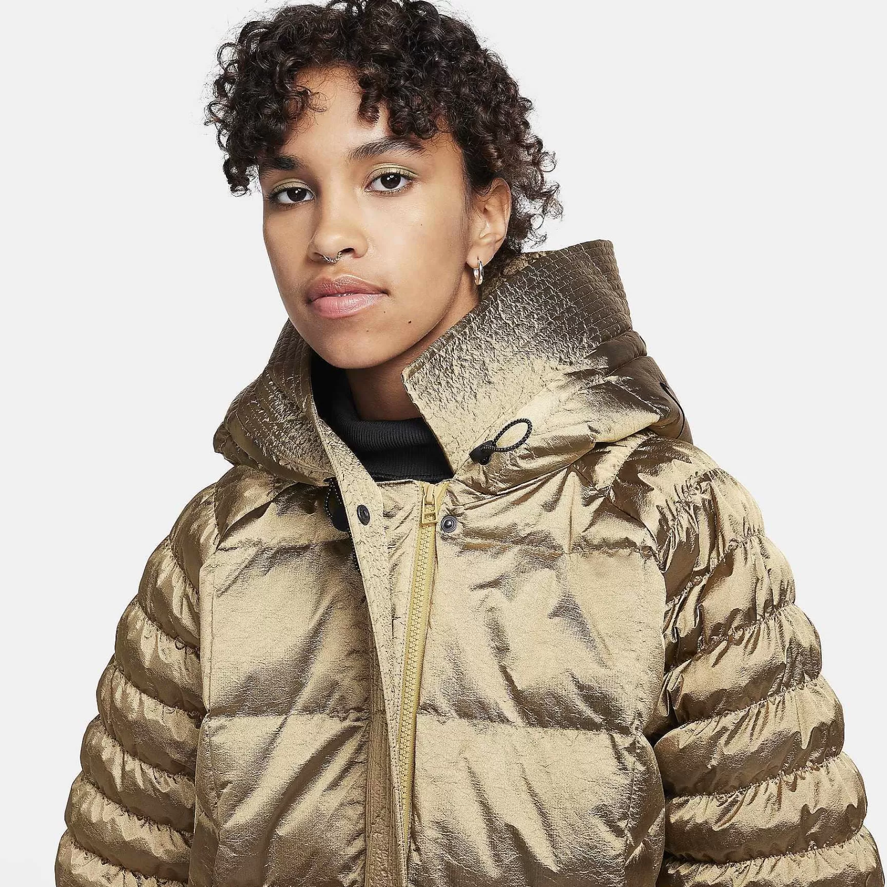 Outerwear & Jackets-Nike Outerwear & Jackets Sportswear Swoosh Puffer Shine Primaloft®